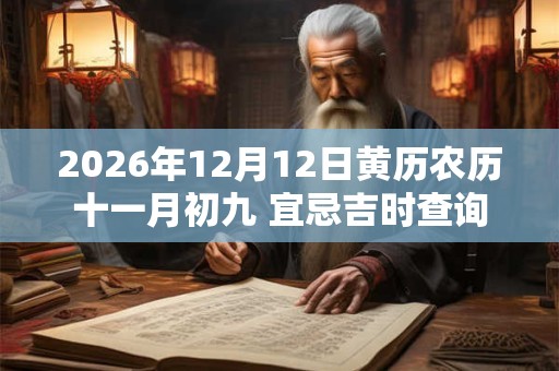 2026年12月12日黄历农历十一月初九 宜忌吉时查询