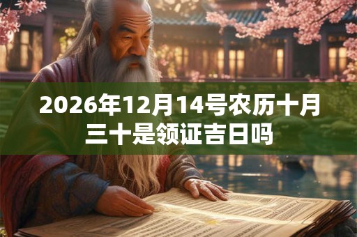 2026年12月14号农历十月三十是领证吉日吗