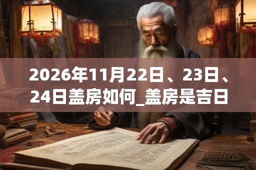 2026年11月22日、23日、24日盖房如何_盖房是吉日吗