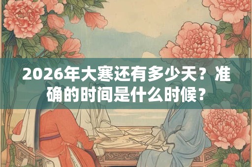 2026年大寒还有多少天?准确的时间是什么时候? 2026年大寒还有多少天?准确的时间是什么时候?