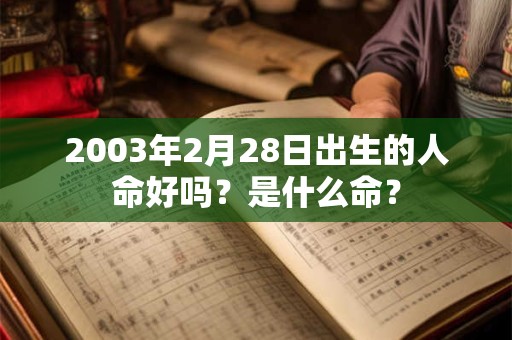 2003年2月28日出生的人命好吗?是什么命? 2003年2月28日出生的人命好吗?是什么命?