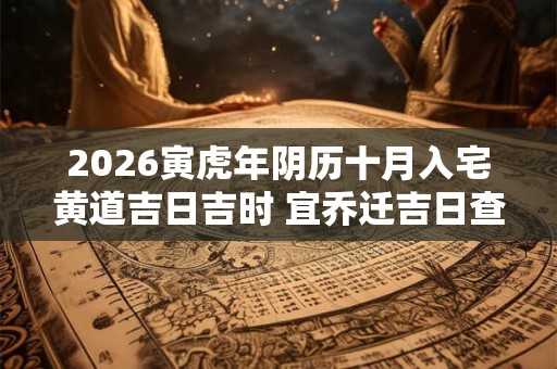 2026寅虎年阴历十月入宅黄道吉日吉时 宜乔迁吉日查询 2026寅虎年阴历十月入宅黄道吉日吉时 宜乔迁吉日查询