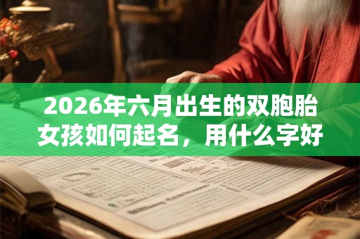 2026年六月出生的双胞胎女孩如何起名，用什么字好