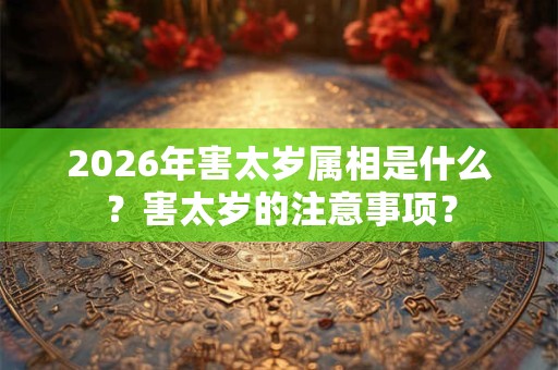 2026年害太岁属相是什么?害太岁的注意事项? 2026年害太岁属相是什么?害太岁的注意事项?