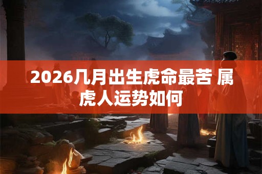 2026几月出生虎命最苦 属虎人运势如何 2026几月出生虎命最苦 属虎人运势如何
