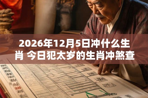 2026年12月5日冲什么生肖 今日犯太岁的生肖冲煞查询: 2026年12月5日冲什么生肖 今日犯太岁的生肖冲煞查询: