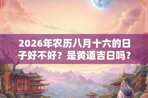 2026年农历八月十六的日子好不好?是黄道吉日吗? 2026年农历八月十六的日子好不好?是黄道吉日吗?