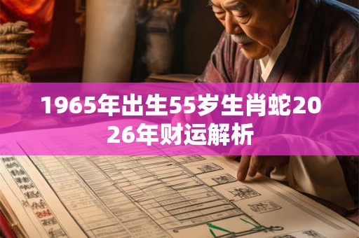 1965年出生55岁生肖蛇2026年财运解析
