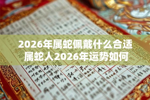 2026年属蛇佩戴什么合适 属蛇人2026年运势如何 2026年属蛇佩戴什么合适 属蛇人2026年运势如何