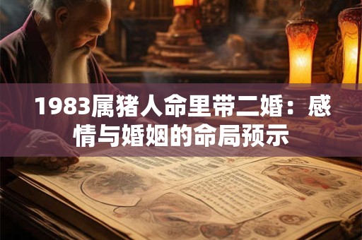 1983属猪人命里带二婚：感情与婚姻的命局预示