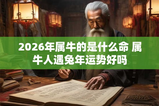 2026年属牛的是什么命 属牛人遇兔年运势好吗 2026年属牛的是什么命 属牛人遇兔年运势好吗