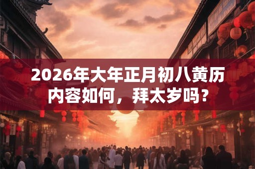 2026年大年正月初八黄历内容如何,拜太岁吗? 2026年大年正月初八黄历内容如何,拜太岁吗?