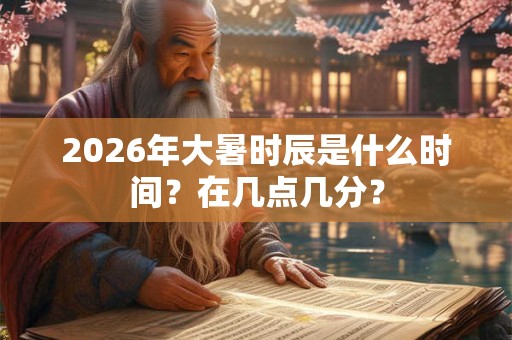 2026年大暑时辰是什么时间?在几点几分? 2026年大暑时辰是什么时间?在几点几分?