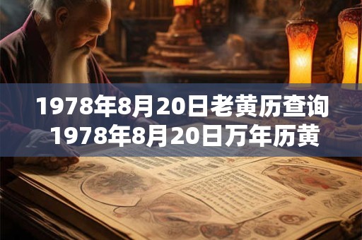 1978年8月20日老黄历查询 1978年8月20日万年历黄道吉日 1978年8月20日老黄历查询 1978年8月20日万年历黄道吉日
