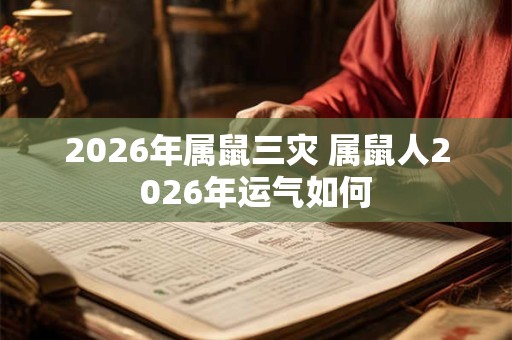 2026年属鼠三灾 属鼠人2026年运气如何