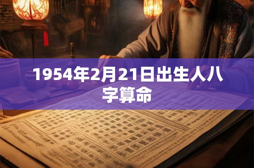 1954年2月21日出生人八字算命