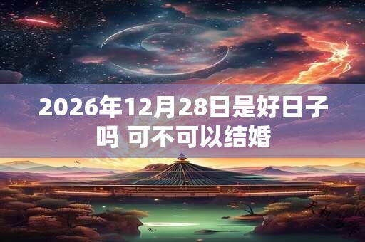 2026年12月28日是好日子吗 可不可以结婚
