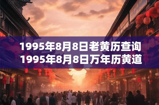 1995年8月8日老黄历查询 1995年8月8日万年历黄道吉日