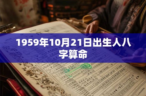 1959年10月21日出生人八字算命 1959年10月21日出生人八字算命