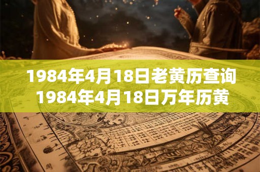 1984年4月18日老黄历查询 1984年4月18日万年历黄道吉日
