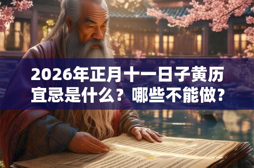 2026年正月十一日子黄历宜忌是什么？哪些不能做？