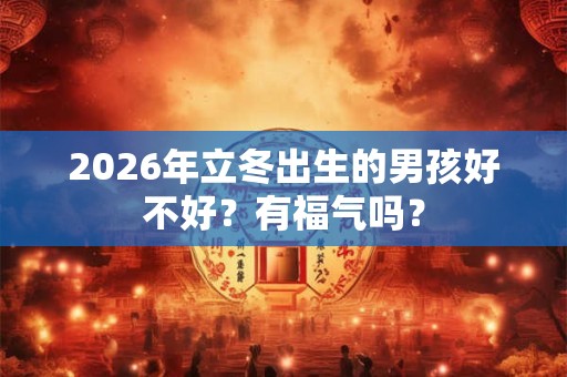 2026年立冬出生的男孩好不好？有福气吗？