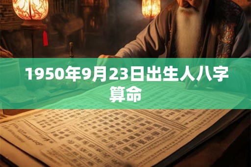 1950年9月23日出生人八字算命 1950年9月23日出生人八字算命