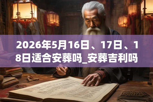 2026年5月16日、17日、18日适合安葬吗_安葬吉利吗