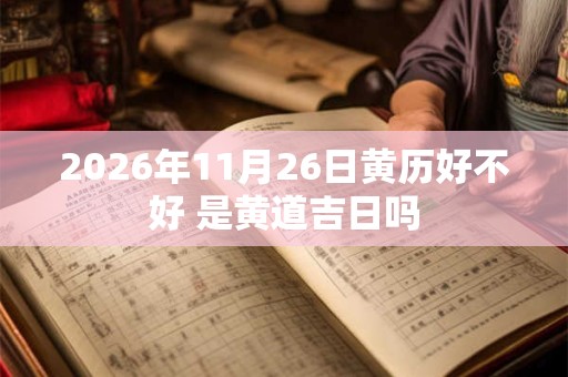 2026年11月26日黄历好不好 是黄道吉日吗