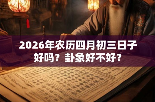 2026年农历四月初三日子好吗？卦象好不好？
