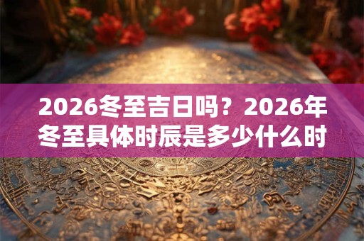 2026冬至吉日吗？2026年冬至具体时辰是多少什么时间？