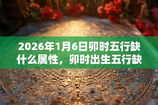 2026年1月6日卯时五行缺什么属性，卯时出生五行缺什么