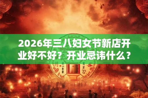 2026年三八妇女节新店开业好不好?开业忌讳什么? 2026年三八妇女节新店开业好不好?开业忌讳什么?