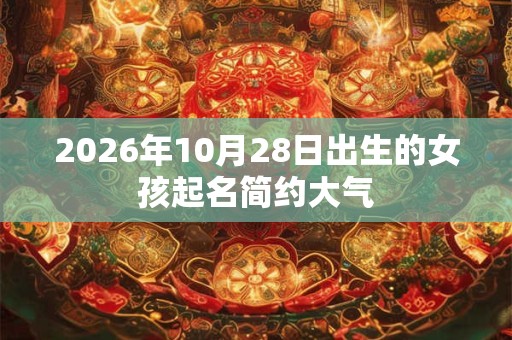 2026年10月28日出生的女孩起名简约大气