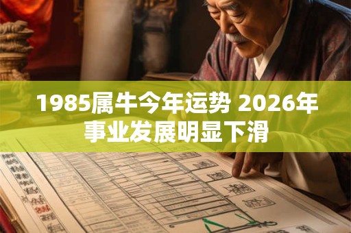 1985属牛今年运势 2026年事业发展明显下滑