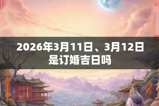 2026年3月11日、3月12日是订婚吉日吗