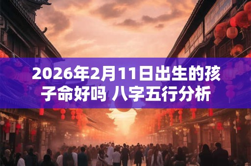 2026年2月11日出生的孩子命好吗 八字五行分析