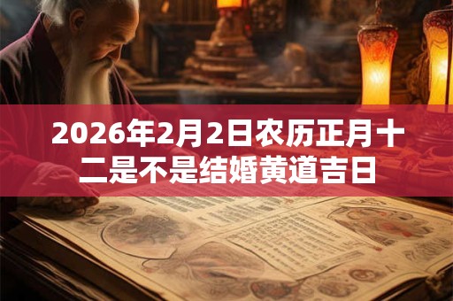 2026年2月2日农历正月十二是不是结婚黄道吉日 2026年2月2日农历正月十二是不是结婚黄道吉日