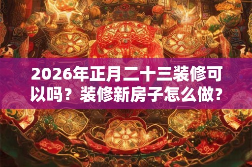 2026年正月二十三装修可以吗?装修新房子怎么做? 2026年正月二十三装修可以吗?装修新房子怎么做?