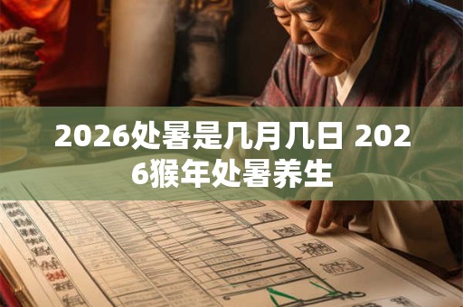 2026处暑是几月几日 2026猴年处暑养生