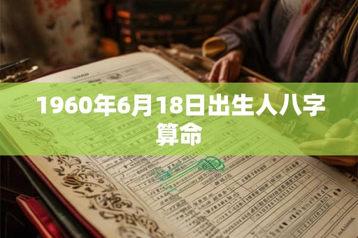 1960年6月18日出生人八字算命 1960年6月18日出生人八字算命