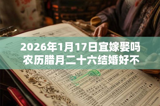 2026年1月17日宜嫁娶吗 农历腊月二十六结婚好不好 2026年1月17日宜嫁娶吗 农历腊月二十六结婚好不好