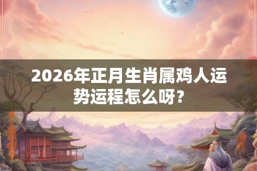 2026年正月生肖属鸡人运势运程怎么呀? 2026年正月生肖属鸡人运势运程怎么呀?