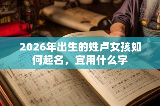 2026年出生的姓卢女孩如何起名,宜用什么字 2026年出生的姓卢女孩如何起名,宜用什么字