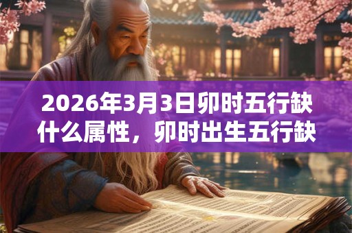 2026年3月3日卯时五行缺什么属性，卯时出生五行缺什么