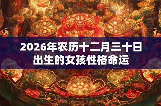 2026年农历十二月三十日出生的女孩性格命运