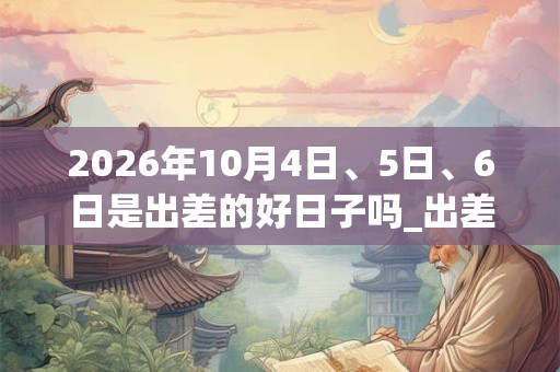 2026年10月4日、5日、6日是出差的好日子吗_出差可以吗