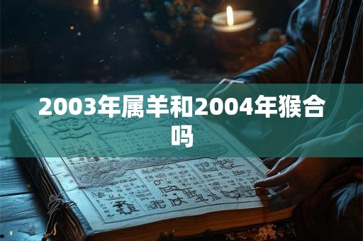 2003年属羊和2004年猴合吗 2003年属羊和2004年猴合吗