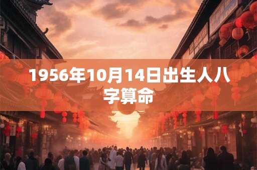 1956年10月14日出生人八字算命
