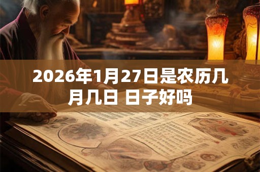 2026年1月27日是农历几月几日 日子好吗